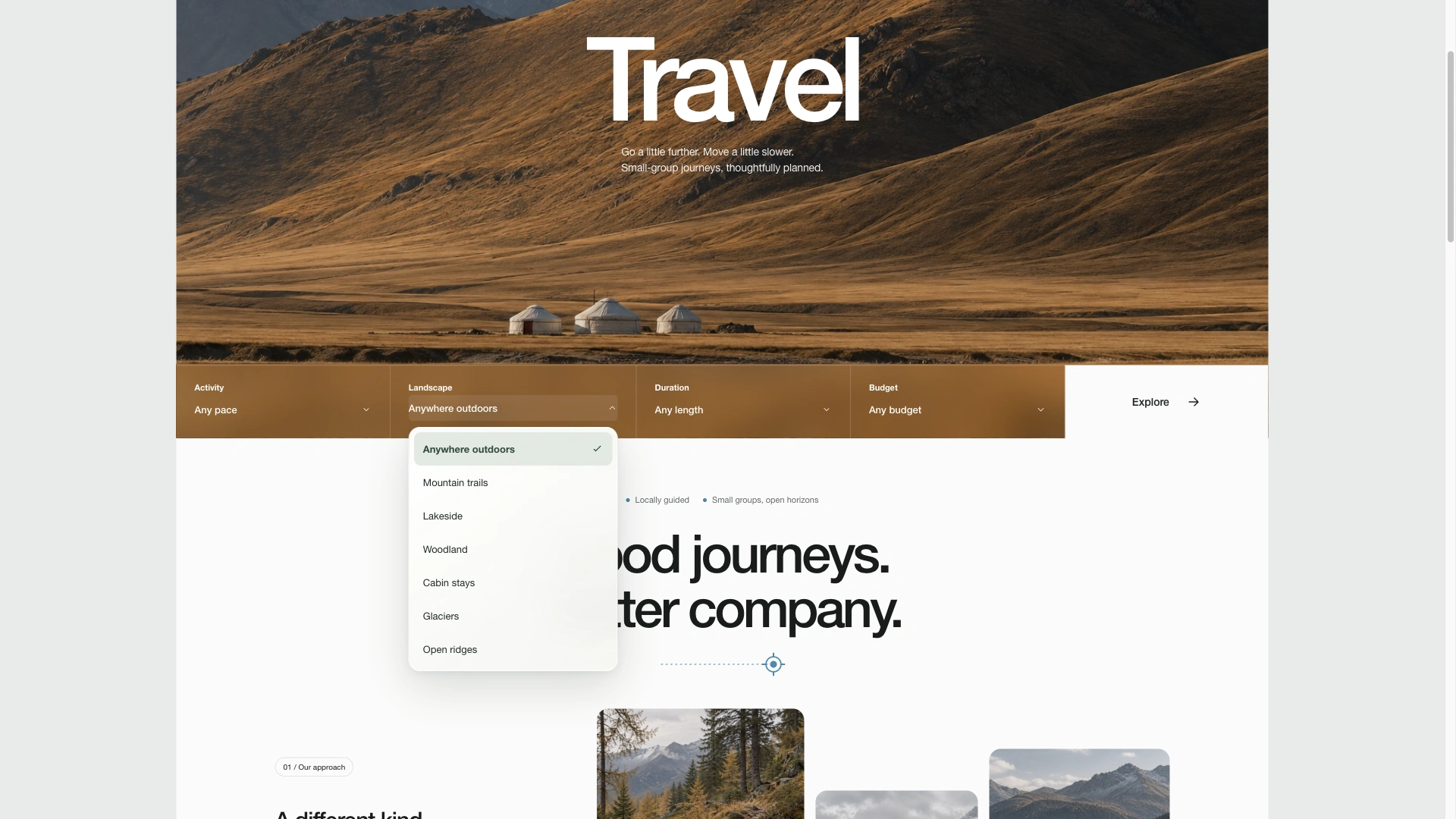 Alpine Travel Agency Landing result preview
