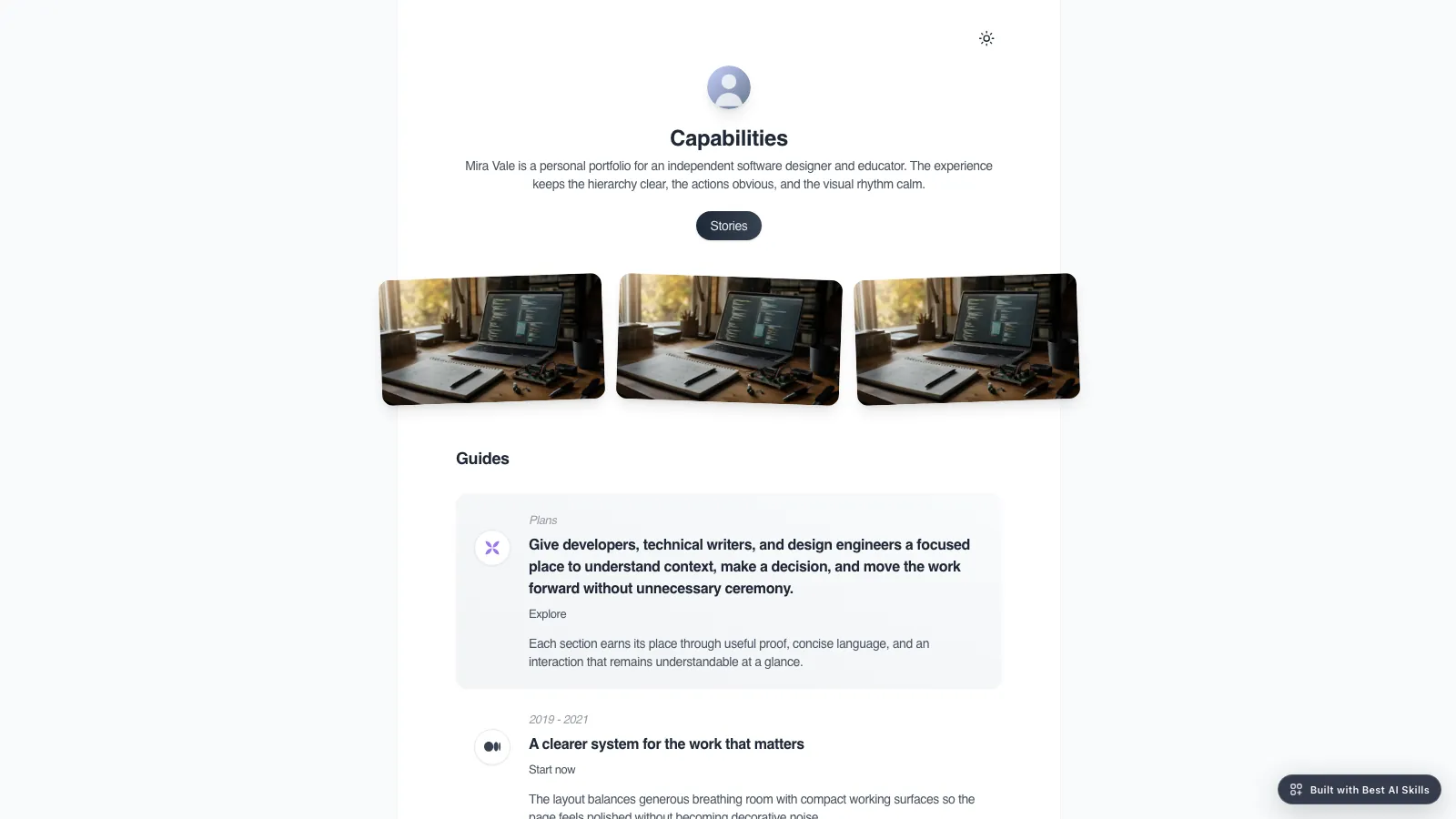 Editorial Dev Portfolio 效果预览