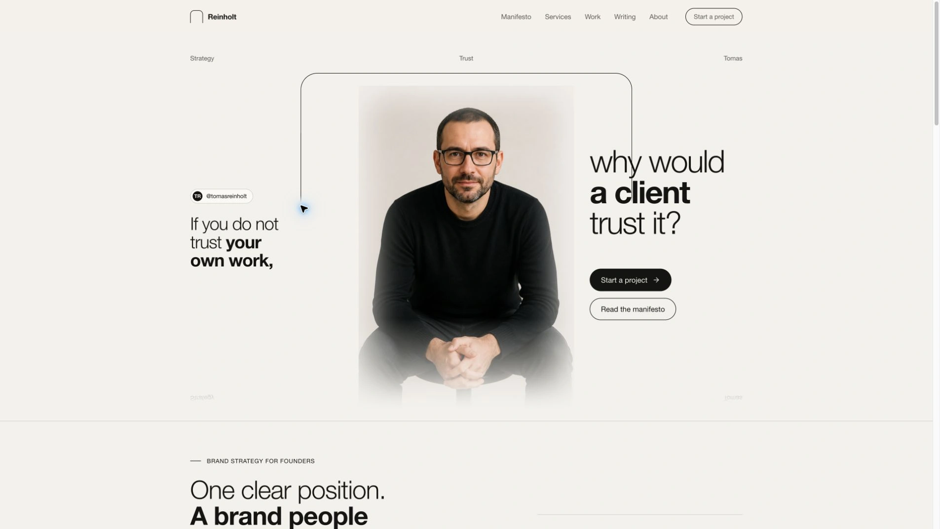 Editorial Personal Brand Landing result preview