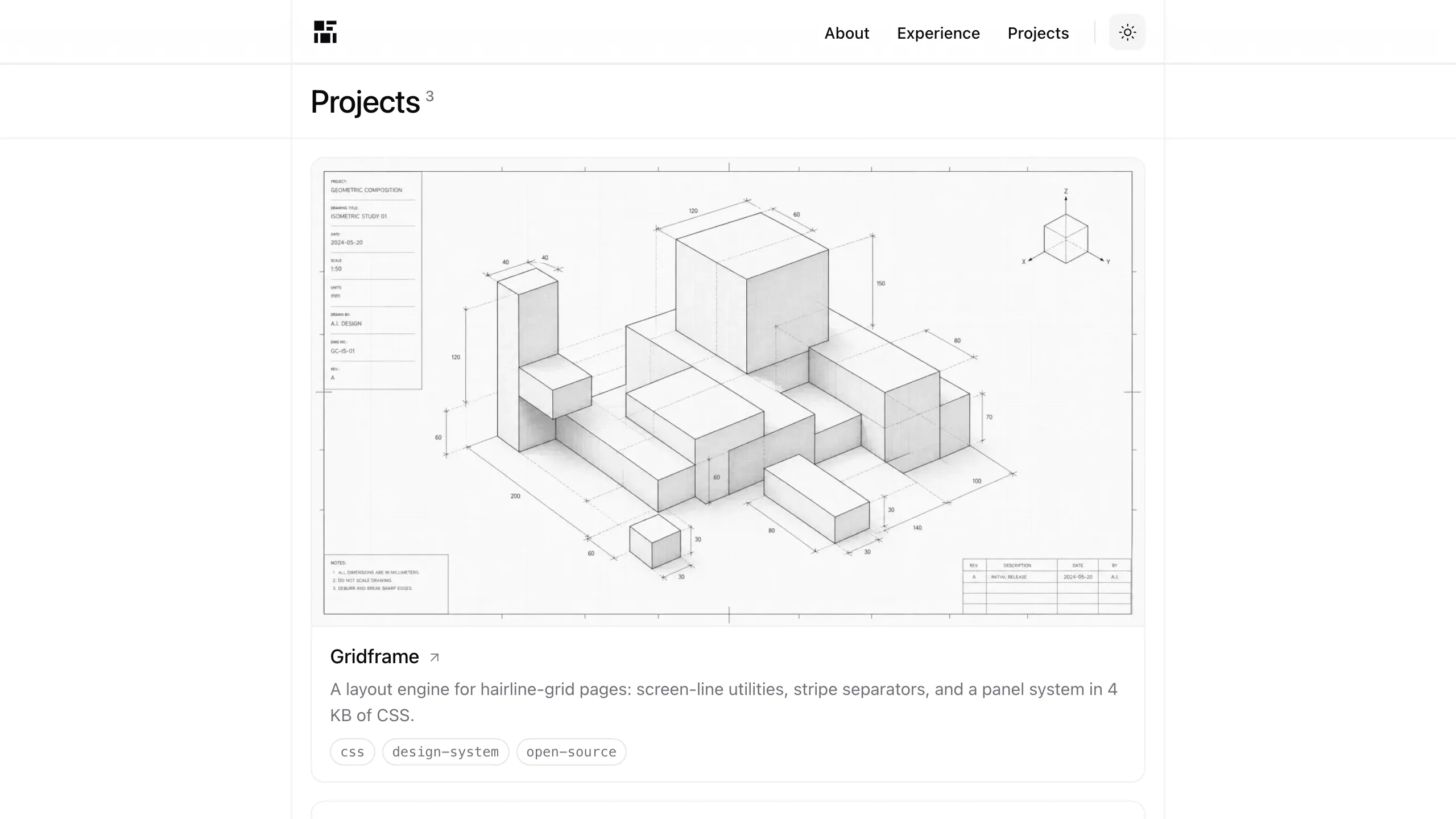Hairline Grid Portfolio 结果预览 3