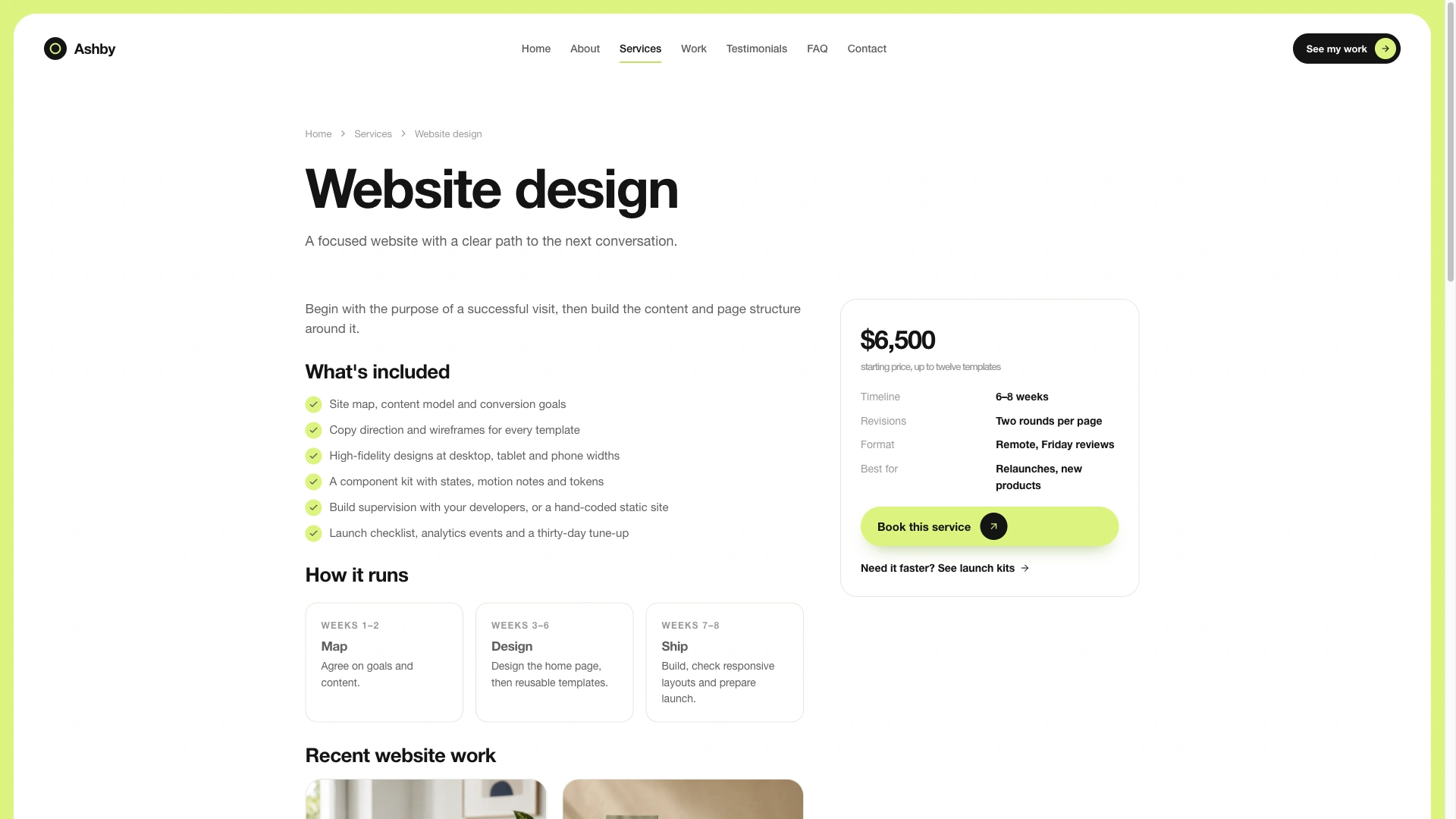 Lime-Frame Designer Portfolio result preview 2