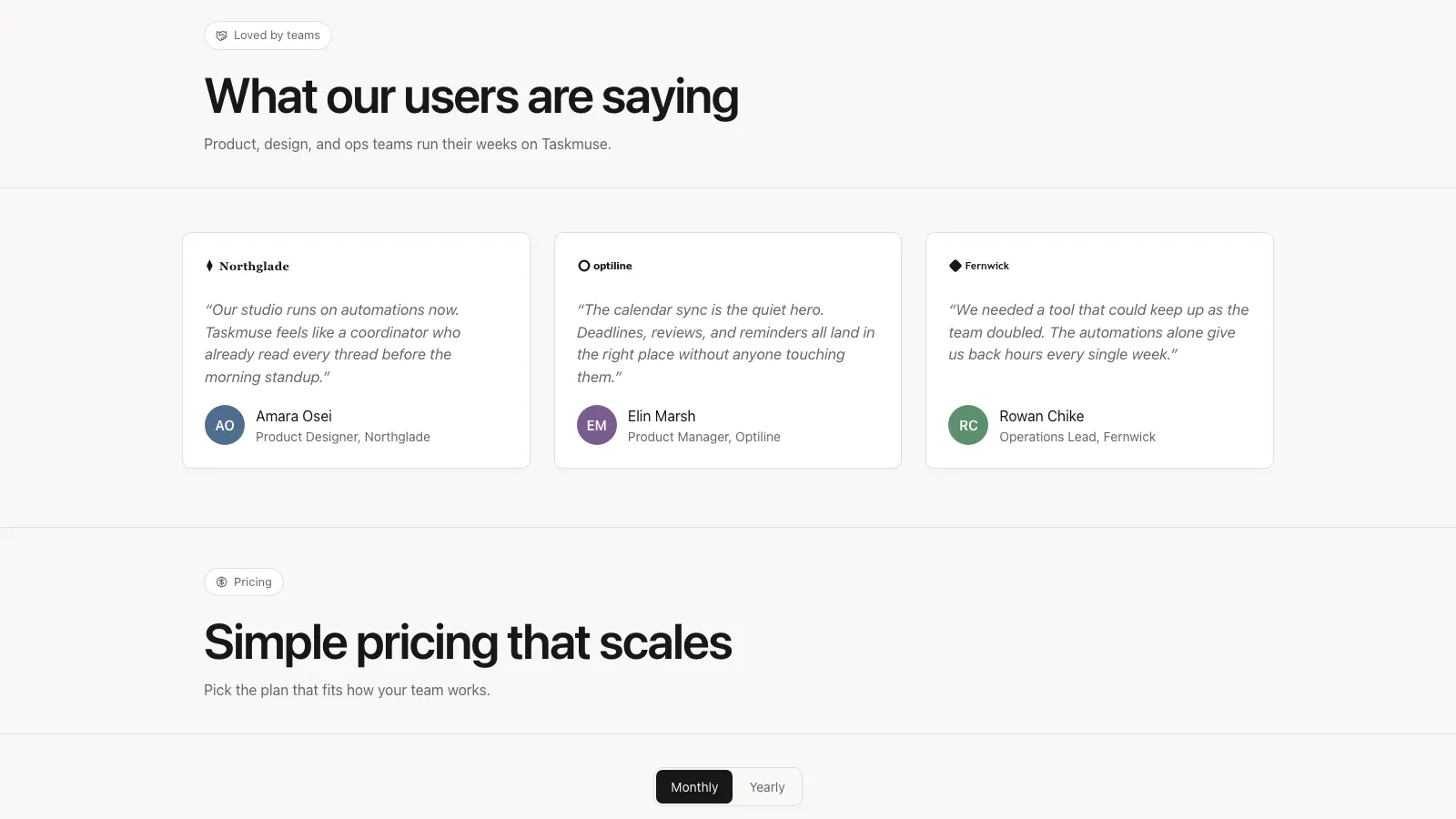 Taskmuse AI Landing result preview 3