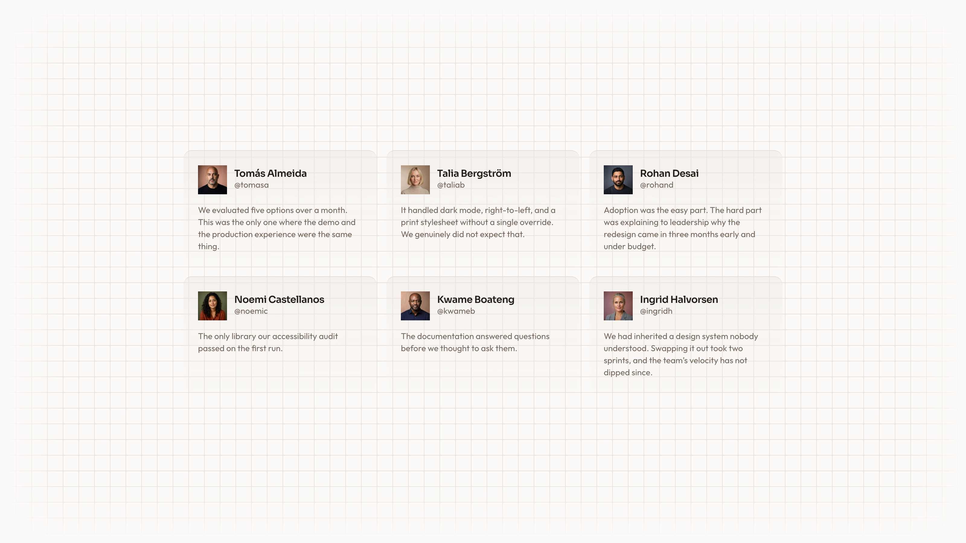Compact Testimonial Grid result preview