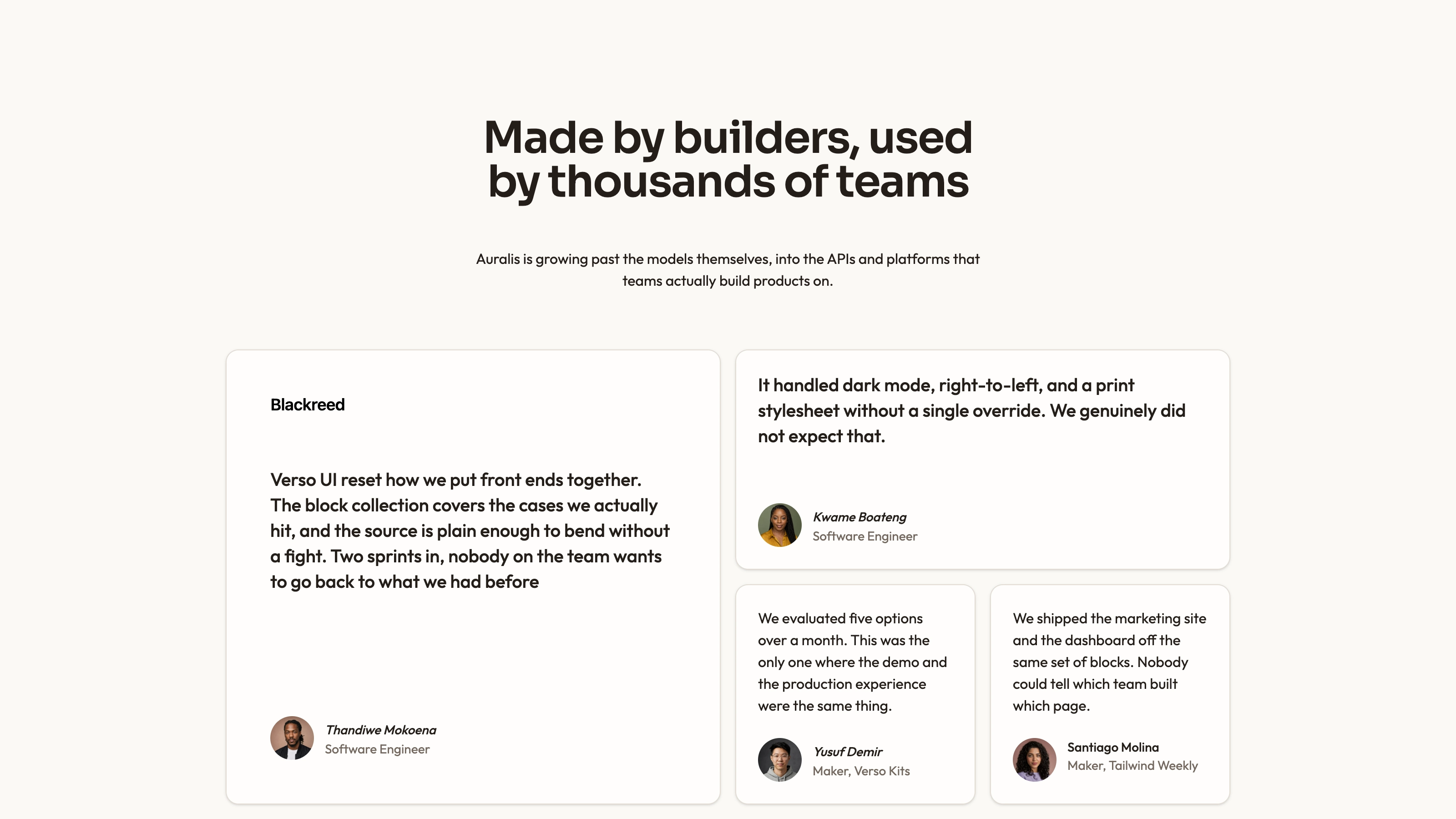 Feature Testimonial Mosaic result preview