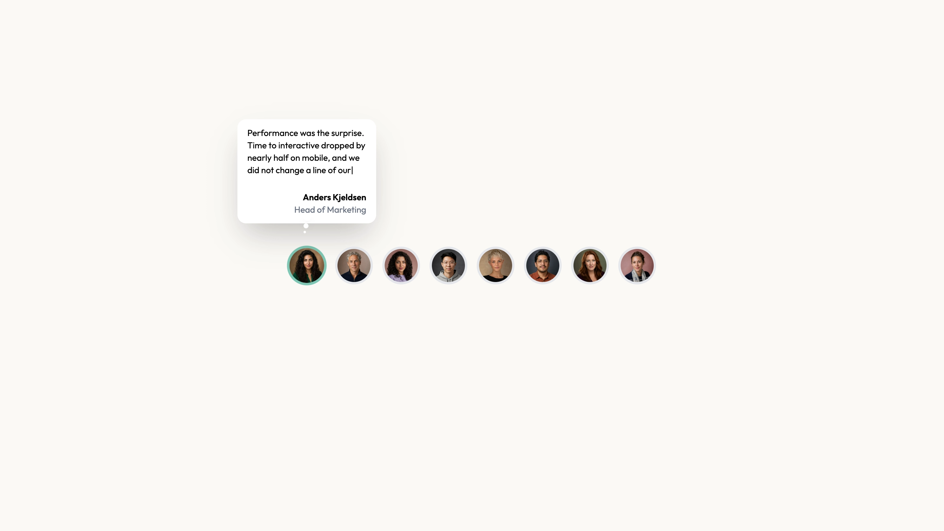 Typed Testimonial Row result preview